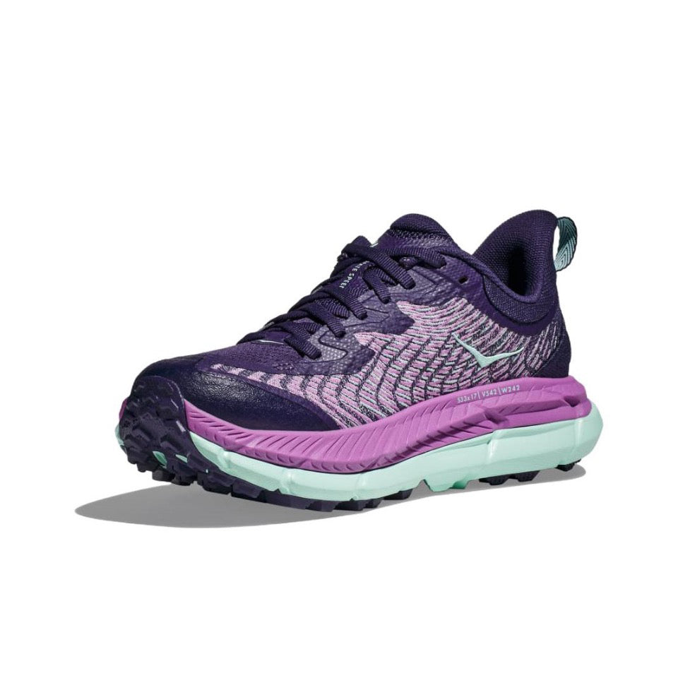 HOKA Mafate Speed 4 Trail Running Shoes - Purple/Mint
