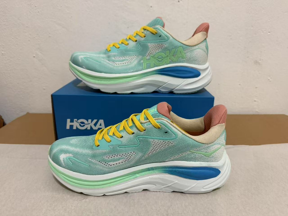 HOKA Clifton 10 Running Shoes - Mint/Yellow