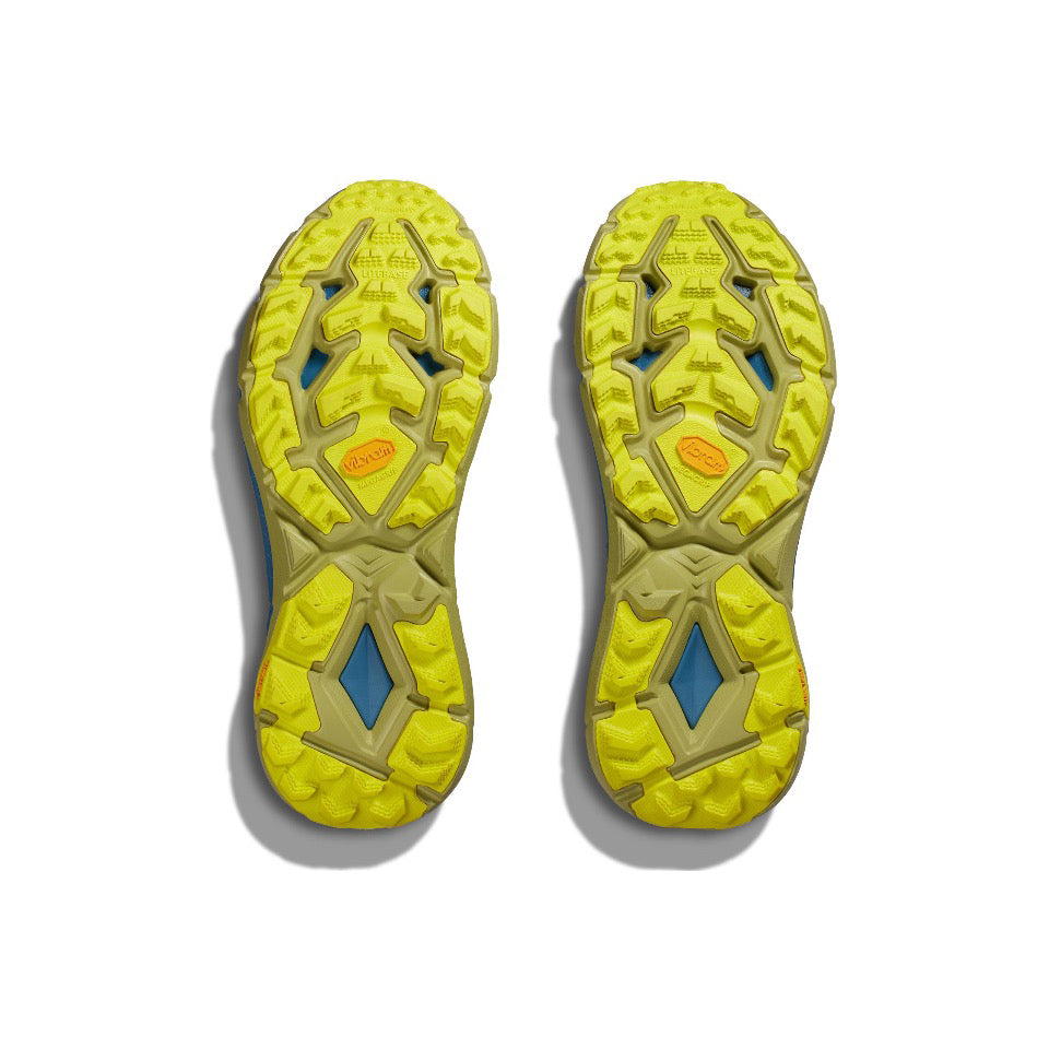 HOKA Mafate Speed 4 Trail Running Shoes - Blue/Lime