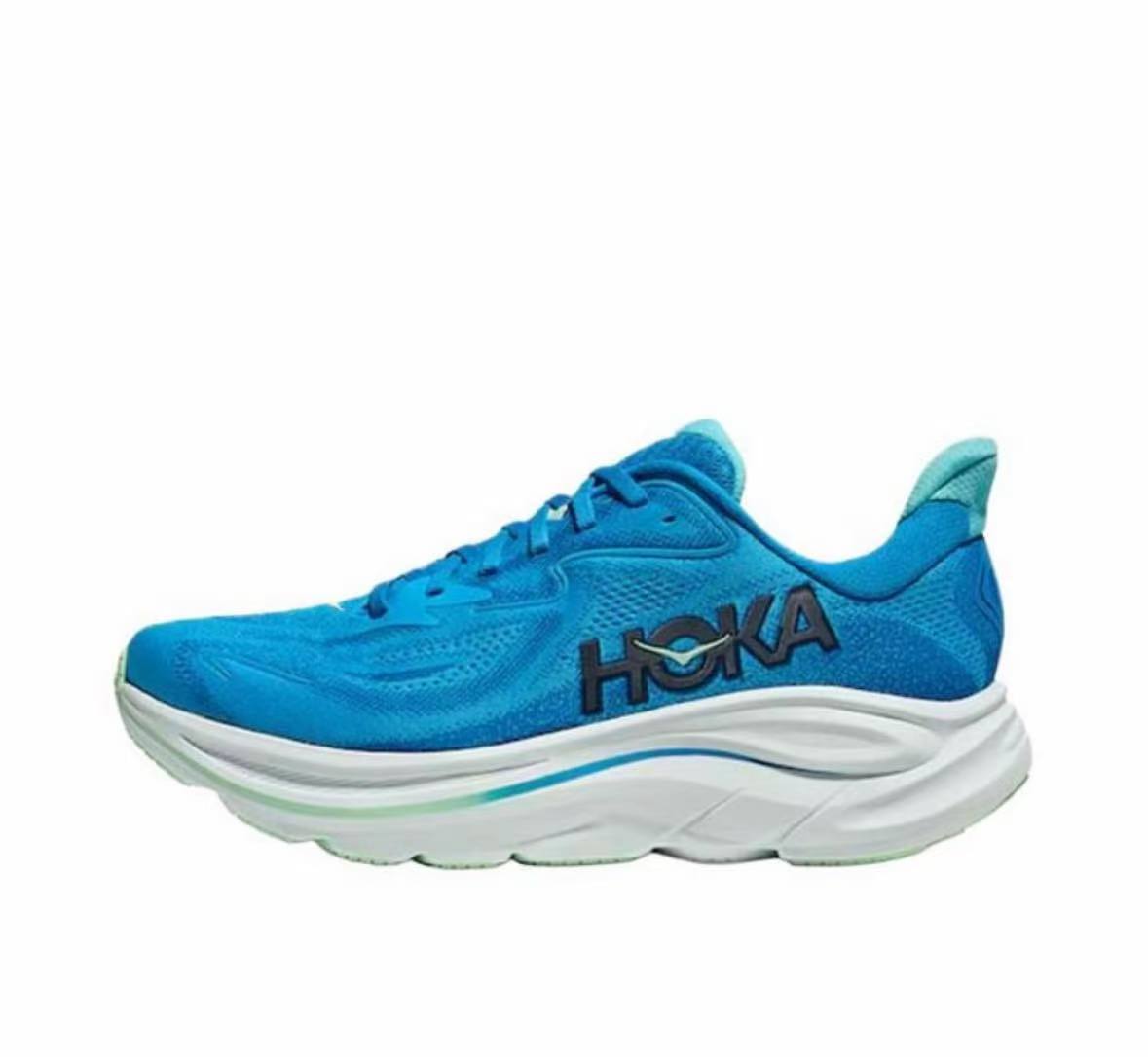 HOKA Clifton 10 Running Shoes - Blue/White