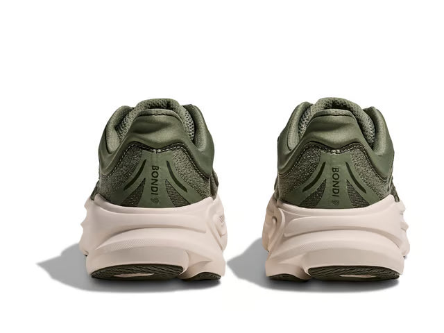 HOKA Bondi 9 Running Shoes - Olive/Cream