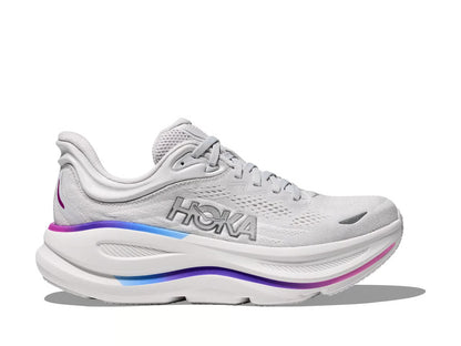 HOKA Bondi 9 Running Shoes - White/Purple