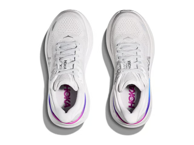 HOKA Bondi 9 Running Shoes - White/Purple
