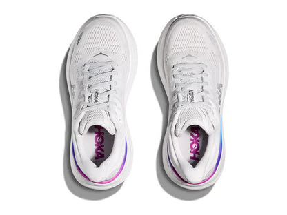 HOKA Bondi 9 Running Shoes - White/Purple