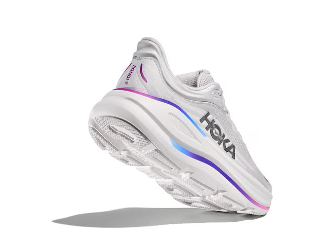 HOKA Bondi 9 Running Shoes - White/Purple