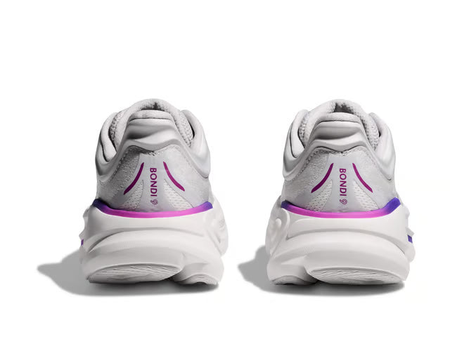 HOKA Bondi 9 Running Shoes - White/Purple