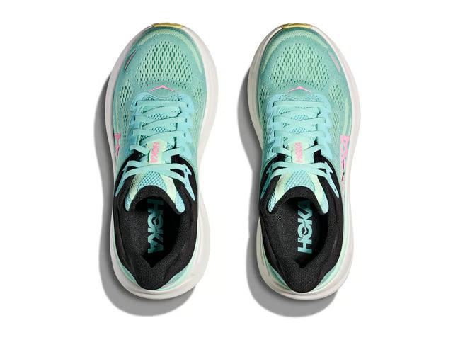 HOKA Bondi 9 Running Shoes - Mint/Pink
