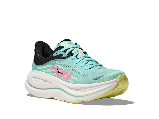 HOKA Bondi 9 Running Shoes - Mint/Pink