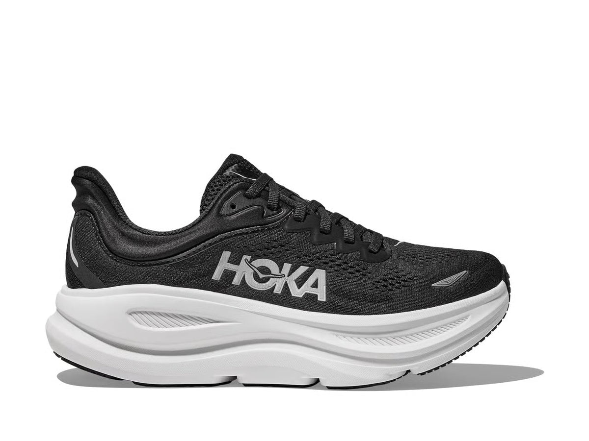 HOKA Bondi 9 Running Shoes - Black/White