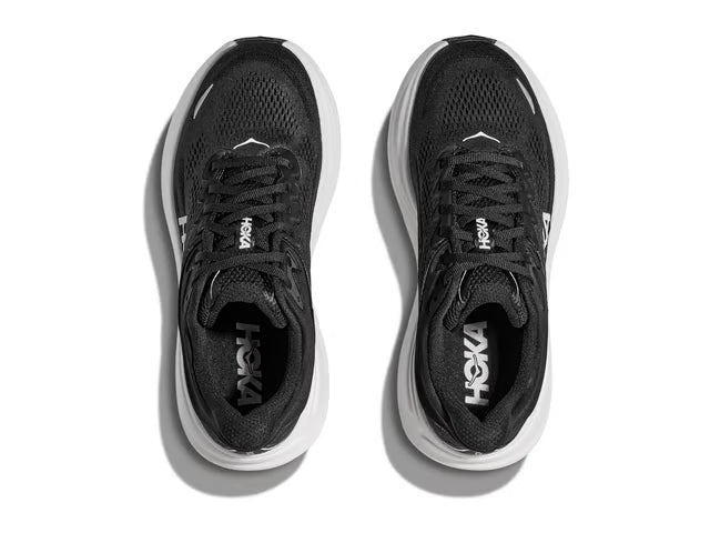 HOKA Bondi 9 Running Shoes - Black/White