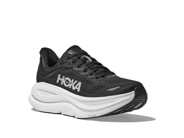 HOKA Bondi 9 Running Shoes - Black/White