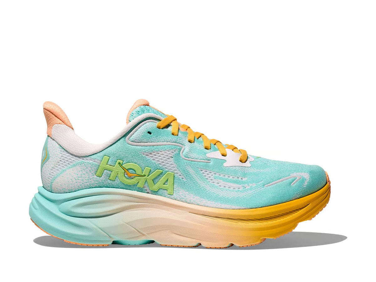HOKA Clifton 10 Running Shoes - Mint/Yellow