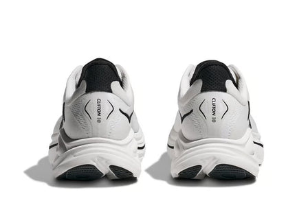HOKA Clifton 10 Running Shoes - White/Black