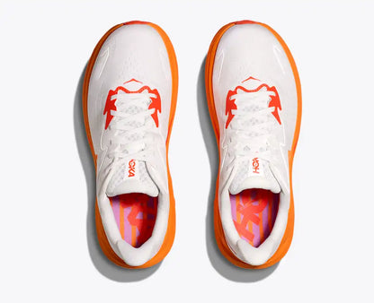 HOKA Clifton 10 Running Shoes - White/Orange