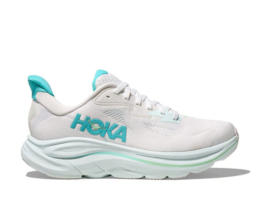 HOKA Clifton 10 Running Shoes - White/Teal