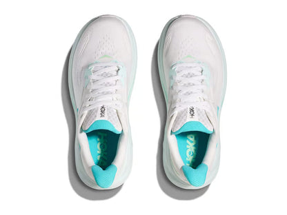 HOKA Clifton 10 Running Shoes - White/Teal