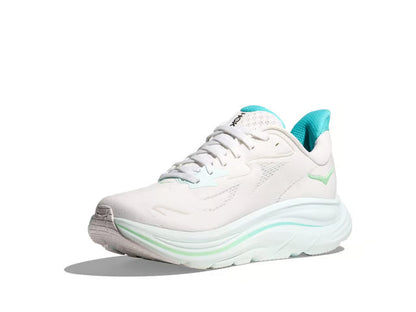 HOKA Clifton 10 Running Shoes - White/Teal