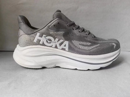 HOKA Clifton 10 Running Shoes - Grey/White