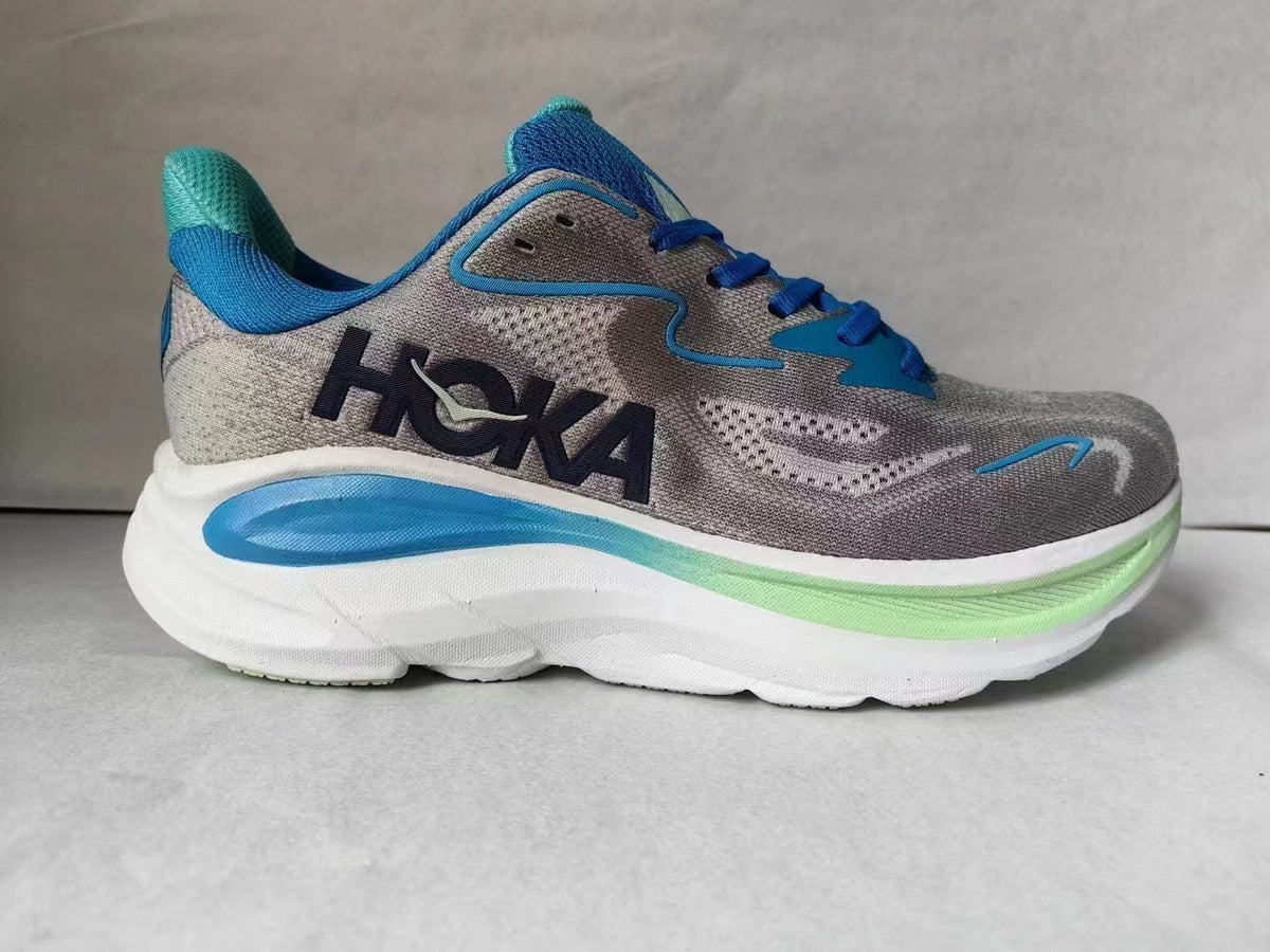 HOKA Clifton 10 Running Shoes - Grey/Blue