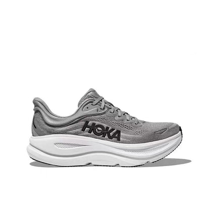 HOKA Bondi 9 Running Shoes - Grey/White