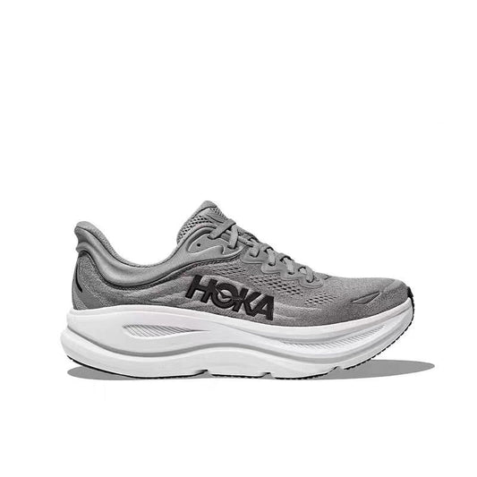 HOKA Bondi 9 Running Shoes - Grey/White