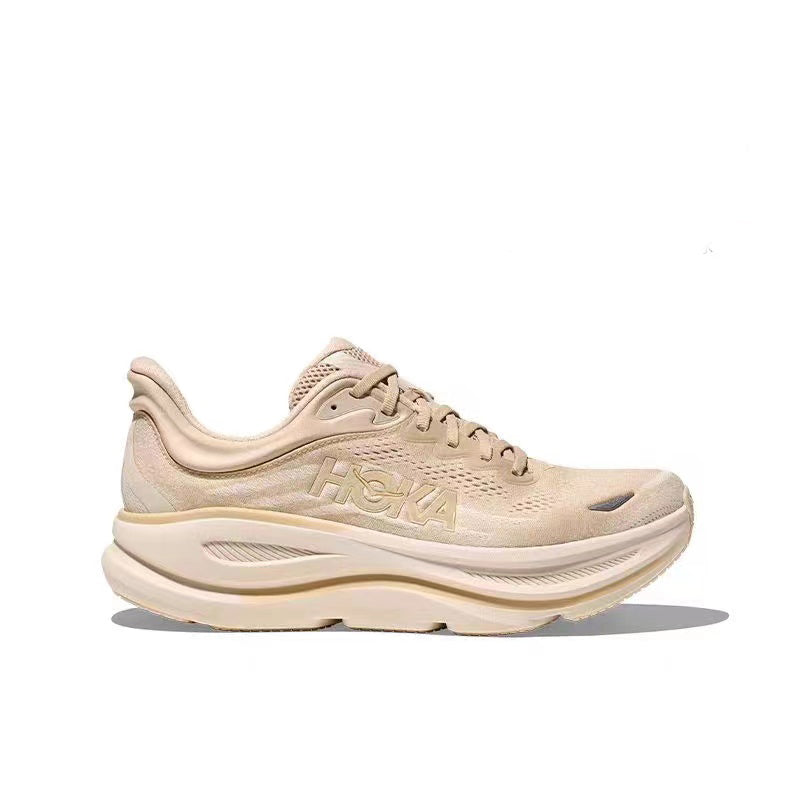 HOKA Bondi 9 Running Shoes - Beige/Cream