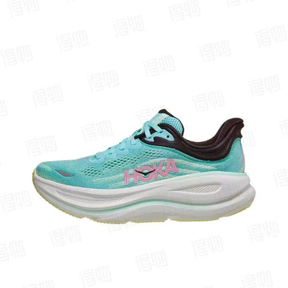 HOKA Bondi 9 Running Shoes - Mint/Pink