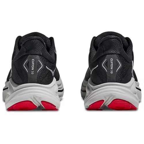 HOKA Clifton 10 Running Shoes - Black/White