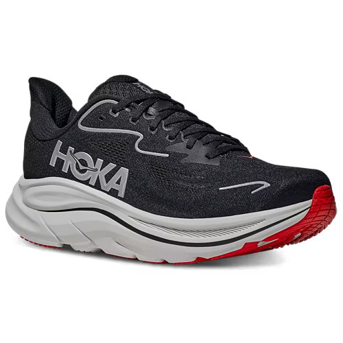 HOKA Clifton 10 Running Shoes - Black/White