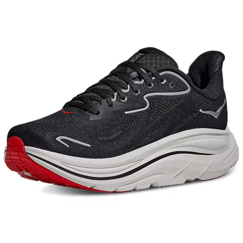 HOKA Clifton 10 Running Shoes - Black/White