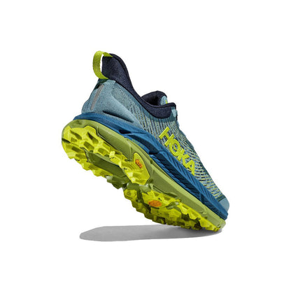 HOKA Mafate Speed 4 Trail Running Shoes - Blue/Lime