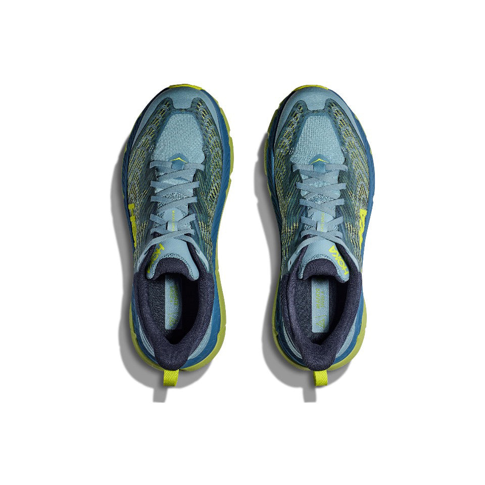 HOKA Mafate Speed 4 Trail Running Shoes - Blue/Lime