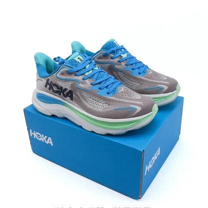 HOKA Clifton 10 Running Shoes - Grey/Blue