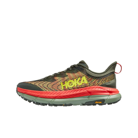 HOKA Mafate Speed 4 Trail Running Shoes - Olive/Coral