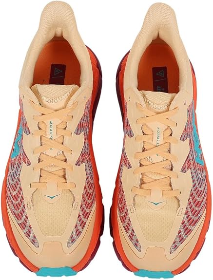 HOKA Mafate Speed 4 Trail Running Shoes - Cream/Orange
