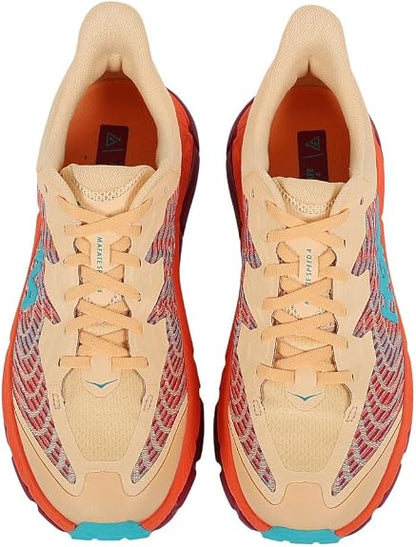 HOKA Mafate Speed 4 Trail Running Shoes - Cream/Orange