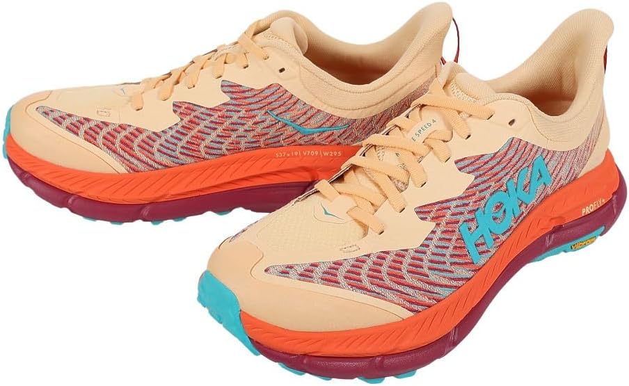 HOKA Mafate Speed 4 Trail Running Shoes - Cream/Orange