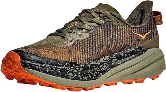 HOKA Antelope 6 Trail Running Shoes - Olive/Orange