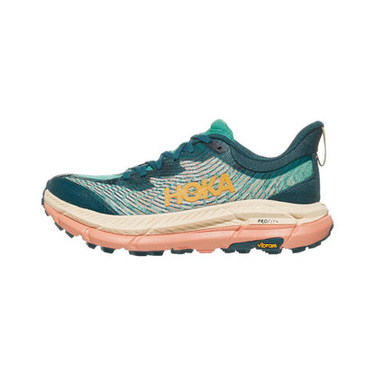 HOKA Mafate Speed 4 Trail Running Shoes - Deep Teal/Peach