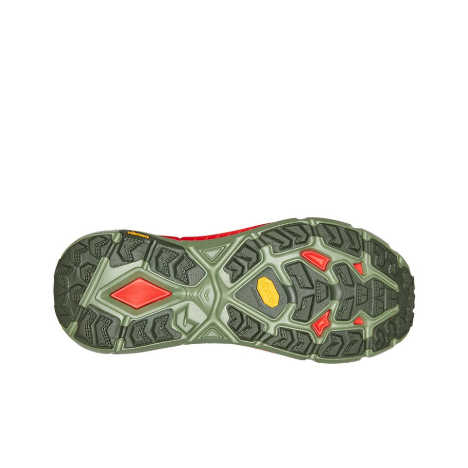 HOKA Mafate Speed 4 Trail Running Shoes - Olive/Coral