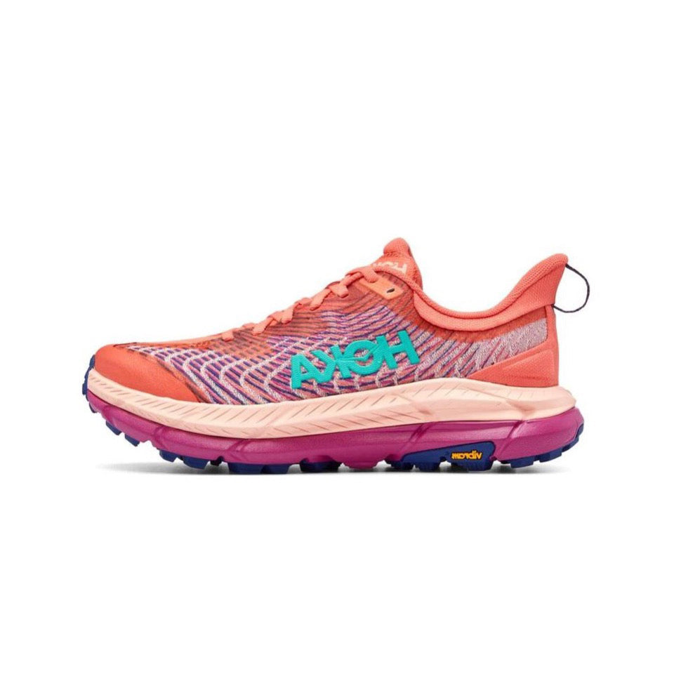HOKA Mafate Speed 4 Trail Running Shoes - Coral/Magenta