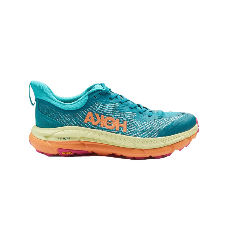 HOKA Mafate Speed 4 Trail Running Shoes - Teal/Peach