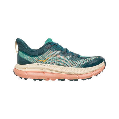HOKA Mafate Speed 4 Trail Running Shoes - Deep Teal/Peach