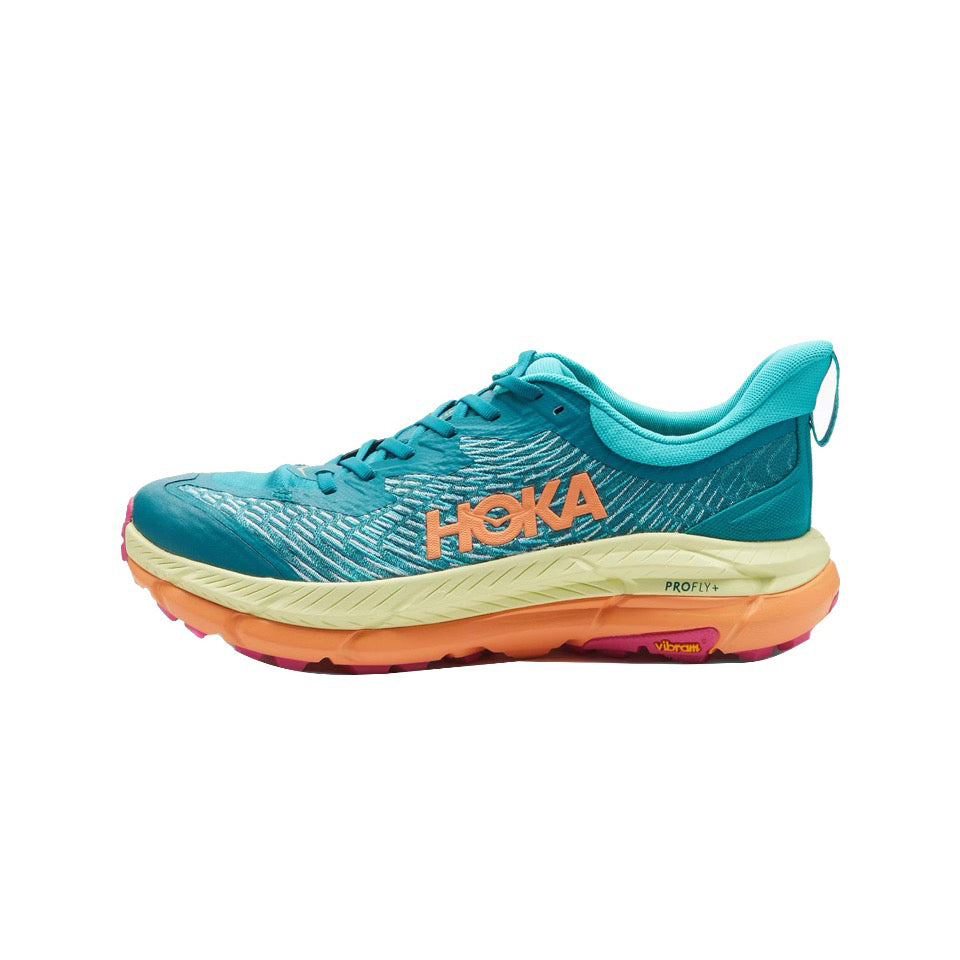 HOKA Mafate Speed 4 Trail Running Shoes - Teal/Peach