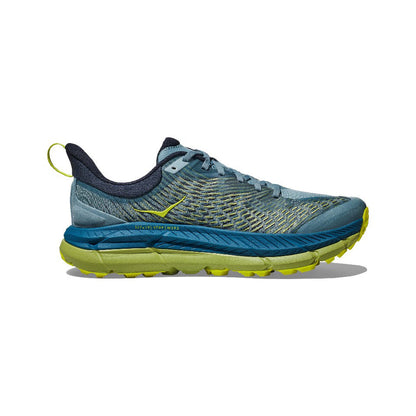 HOKA Mafate Speed 4 Trail Running Shoes - Blue/Lime